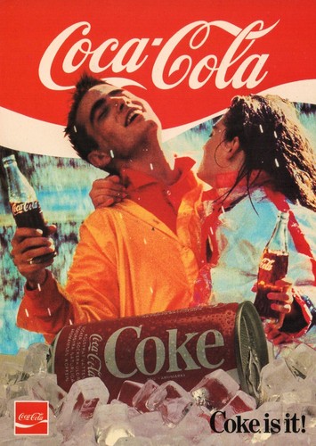 Coca cola cartolina80 s coke - coca-cola,