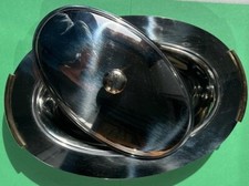 VASSOIO IN ACCIAIO CON MANIGLIE DORATE CON COPERCHIO RAFFINATO