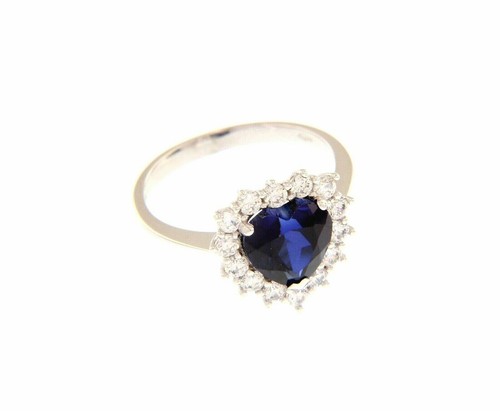 Anello oro bianco - bianco, con