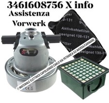 MOTORE FOLLETTO VK 130 VK 131  CERTIFICATO + FILTRO HEPA E FILTRO MOTORE