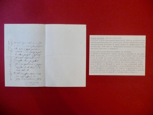 Autografo cesare correnti - autografo,