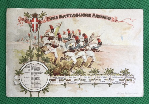 Cartolina militare libia - militare,