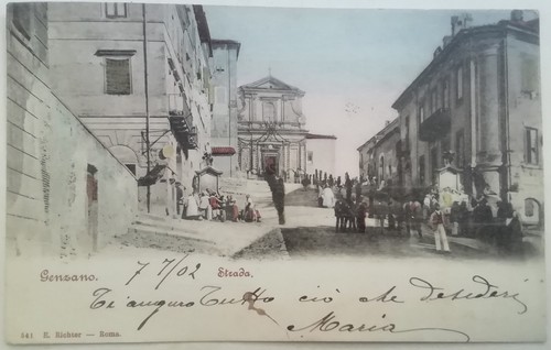 Cartolina genzano 1902 roma - cartolina,
