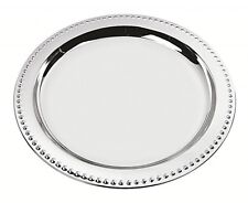 VASSOIO SOTTOPIATTO TONDO PERLINATO Cm.31 D in GALVANICA ARGENTO 925% 81247