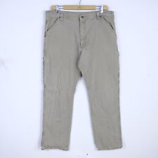 Jeans WRANGLER USA Uomo Taglia 38x32 Cotone Beige Blu Denim Casual Comodo Logo