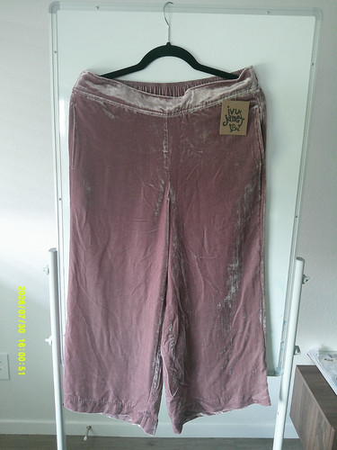 Pantalone donna rosa - , velluto