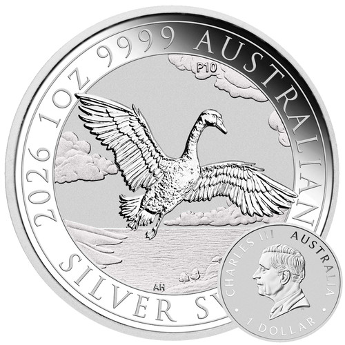 Cigno 2026 moneta argento 1 - cigno,