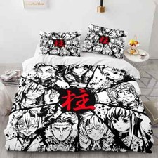Set lenzuola Demon Slayer set letto Aldult camera da letto bambini set copripiumino set letto 3D