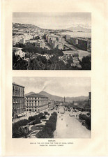 1903 Antica Stampa Foto Napoli