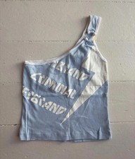 canotta monospalla blu vintage