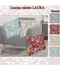 Cuscini Arredo Fodera Cuscino Divano Salone Zona Living Vari Colori Laura 50x50