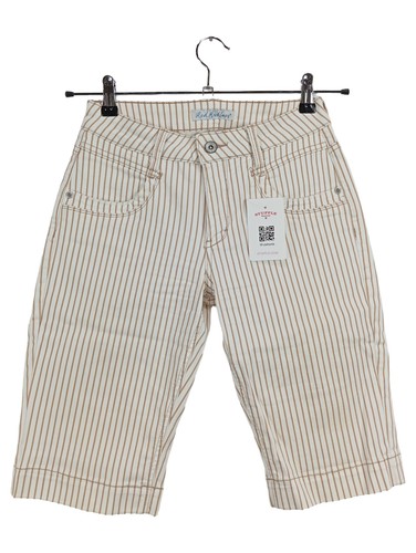 Red button jeans shorts - jeans, donna