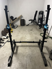 JX FITNESS Squat Rack in Lega di acciaio Nero Multifunzione Supporto Bilanciere