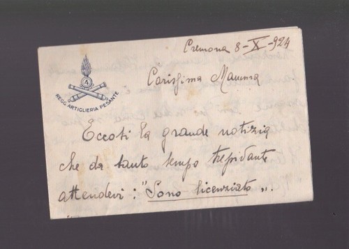 Lettera 1924 cremona - lettera,