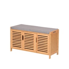 Scarpiera in bambù con panca