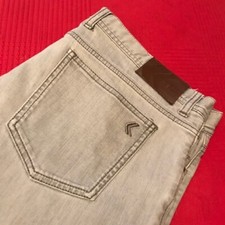 GEOX jeans denim stonwashed grigio chiaro vita bassa gamba stretta