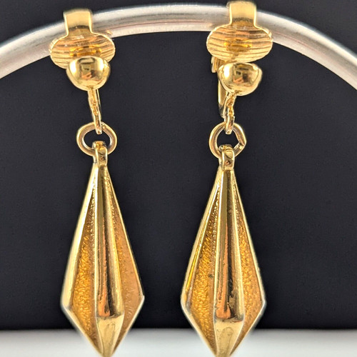 Orecchini vintage tono oro - , a