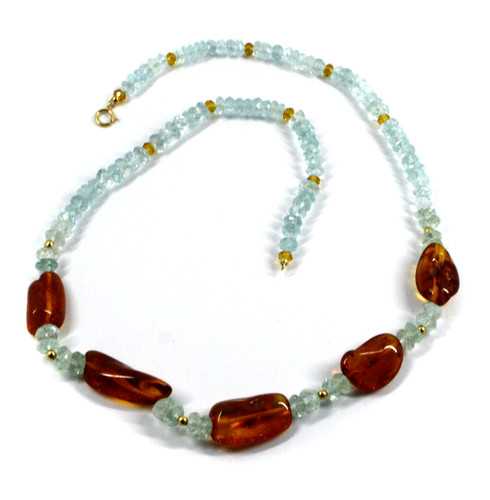 Collana acquamarina con - collana,