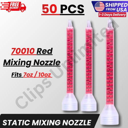 50pcs red mixing nozzle - red,
