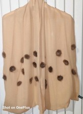 Luciano Soprani Sciarpa Stola Sciffon Donna. In Seta 100% Colore Beige