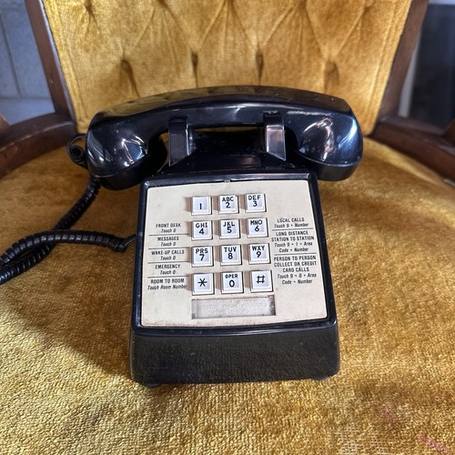 Telefono vintage nero hotel - telefono,