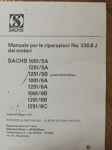 Sachs 125 manuale - 6v,