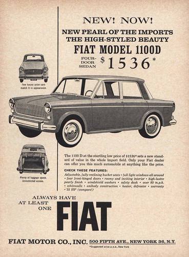 Pubblicità fiat model 1100d - pubblicità,
