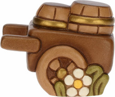 - Carretto Di Barili in Ceramica Decorata a Mano, Linea Presepe Classico, Decora