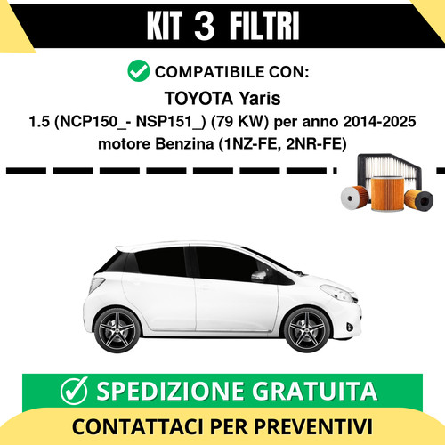 Kit filtri tagliando per - kit,