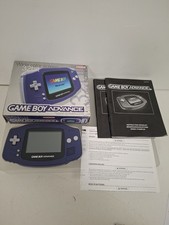 CONSOLE NINTENDO GAME BOY ADVANCE VIOLA IN SCATOLA PULITA TESTATA CON DOCUMENTI