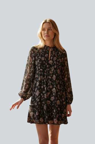 Abito corto zara - nero, con