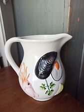 BASSANO - ITALY-  ? GRANDE CARAFFA   IN CERAMICA  MOTIVI 3D- CROSTACEI ??