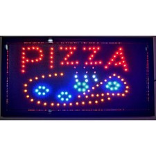 INSEGNA LUMINOSA A LED CON SCRITTA PIZZA PER PIZZERIA RISTORANTE BAR VETRINA