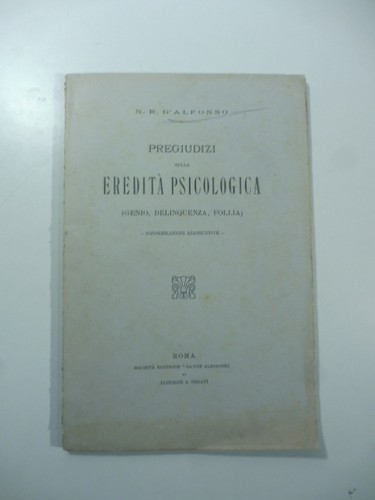 Alfonso pregiudizi sulla - d'alfonso,,