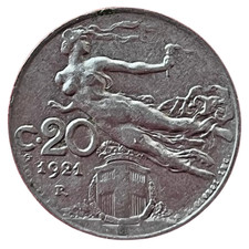 Italia 1921 R 20 Centesimi