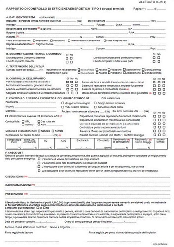 Rapporto controllo efficienza - rapporto,
