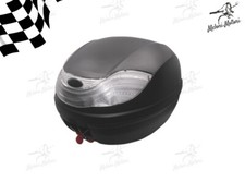 bauletto universale scooter moto 32 litri con riflettore bianco trasparente c...