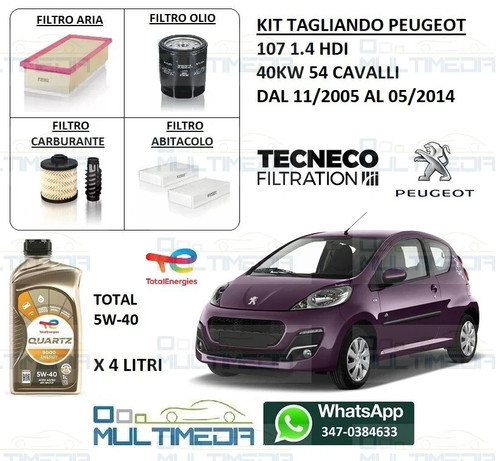 Kit tagliando filtri olio - e,