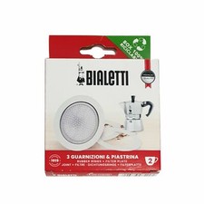 Bialetti Ricambi - Confezione 3 Guarnizioni + filtro alluminio per moka 2 Tazze