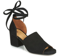 Sandali H by Hudson Metta neri scamosciati blocco tacco medio EUR 37 UK 5 imballati *ecc condizioni