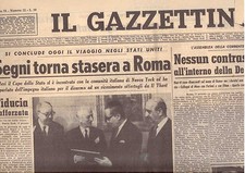 I2  IL GAZZETTINO N. 15 ANNO 78 DEL 18/1/1964 CONCLUSO OGGI IL VIAGGIO DI SEGNI