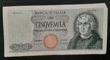 5000 LIRE COLOMBO I° TIPO