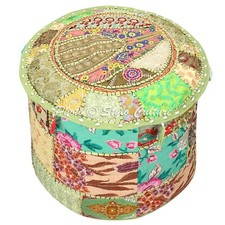 Pouf copri pouf etnico rotondo