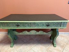 Antica Scrivania/Tavolo Primo Novecento Intagliata Shabby Chic