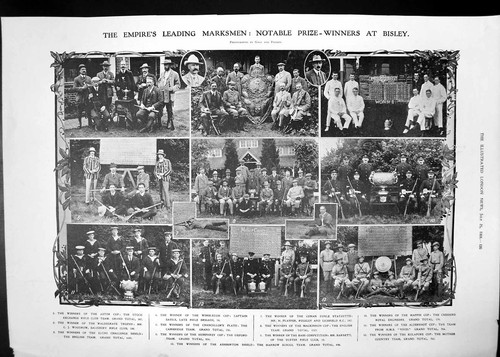 Antica vecchia stampa marksmen - antica,