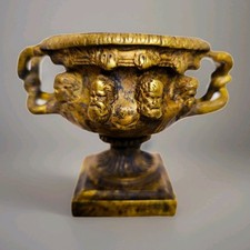 Coppa/Vaso in Bronzo Warwick teste di satiro, Tirso, Bacco, Di  F.Barbedienne