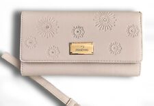 Swarovski pochette elegante in pelle color crema con cristalli, regalo ideale