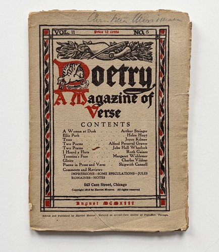 Poetry magazine verse - poetry, aug