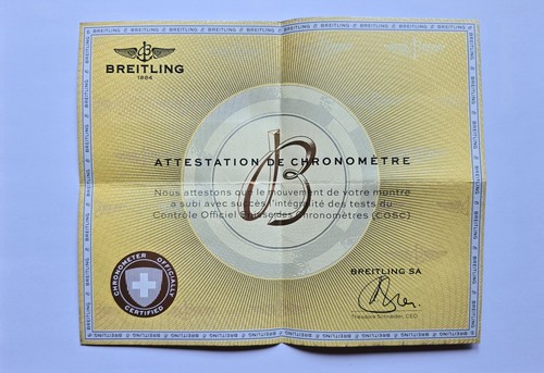 Certificato cronometro