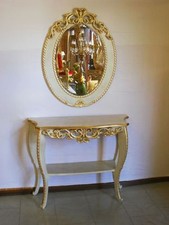 CONSOLLE E SPECCHIO IN LEGNO